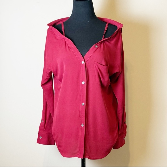 Theory Tamalee Classic Off-the-Shoulder Shirt size 0 or XS - Picture 4 of 13